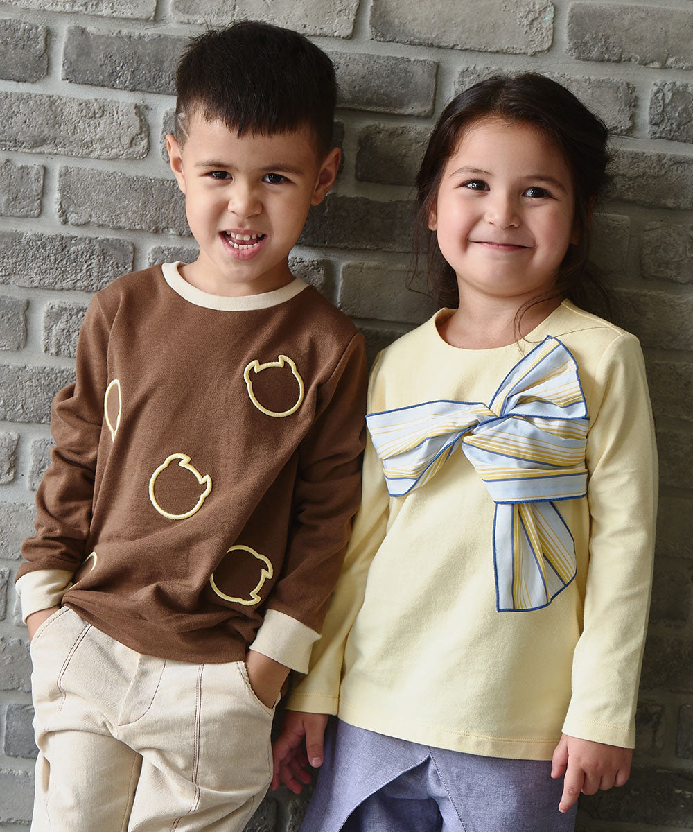 Main | Girls The gift series - 3D butterfly knot top | Bow | 100% organic cotton