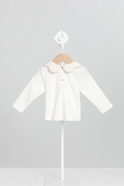 Main | 幼兒 珍珠花瓣領上衣 | 長袖花瓣領   | 100%有機棉