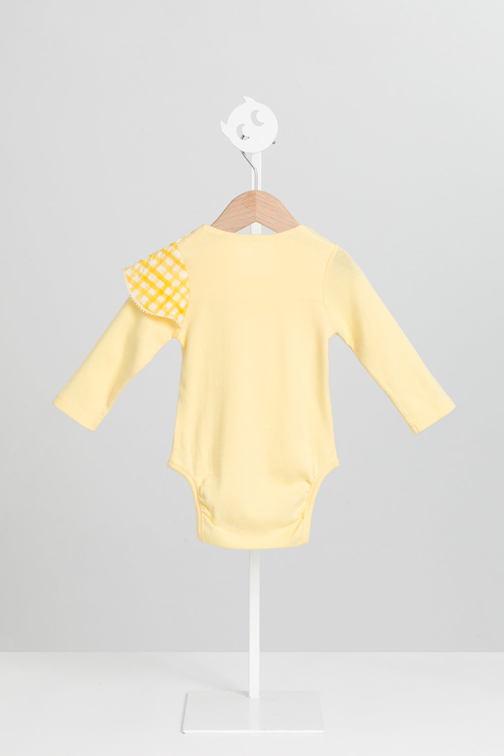 Main | 幼兒 | Twilight荷葉包屁衣 | 長袖荷葉 斜裁 緞帶 | 100%有機棉