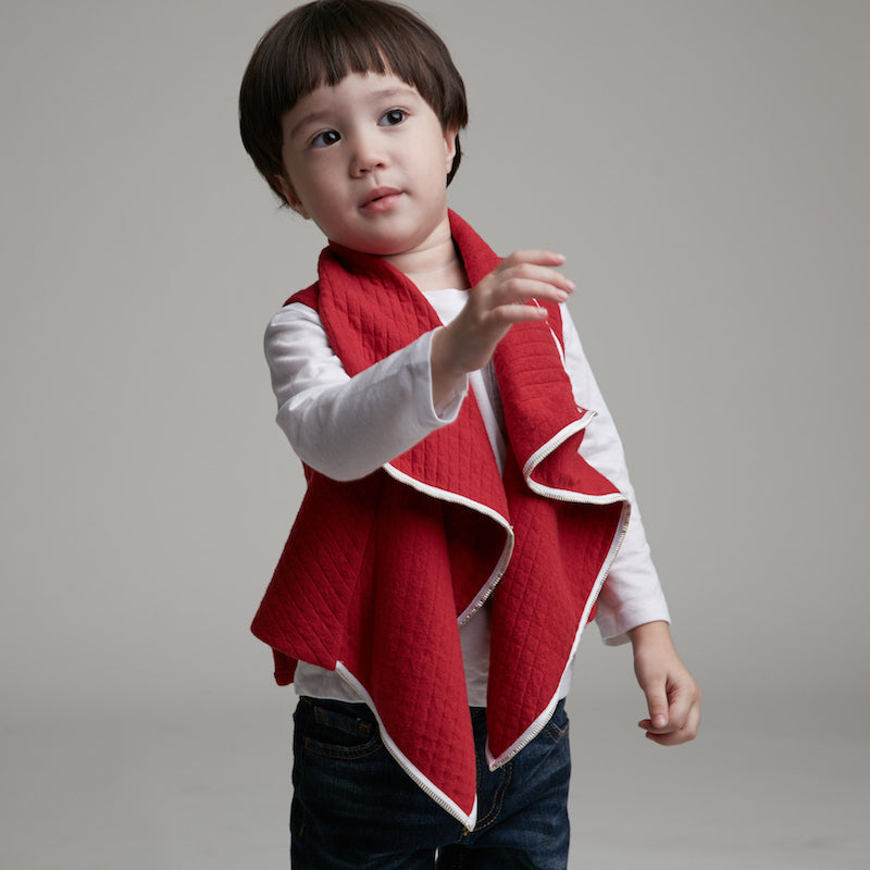 Personalized draped lapel vest 