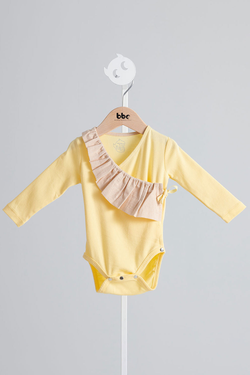 Main | Newborn Newborn Series - Full-open Strappy Lotus Leaf Bodysuit | Spliced Lotus Leaf | 100% Organic Cotton