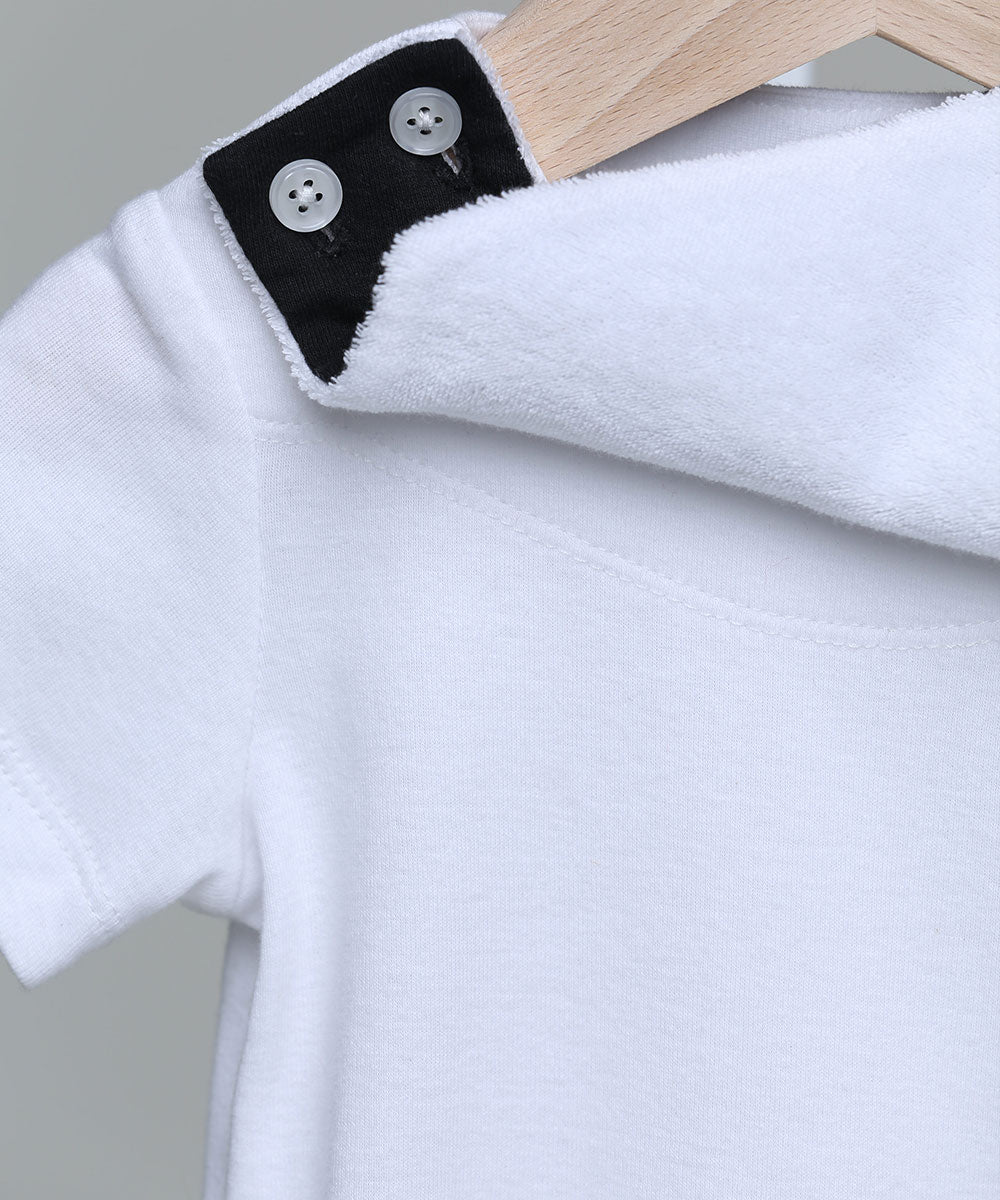 Geometric saliva towel bag butt shirt