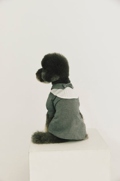 Main | Henry Pleated Bowtie Gentleman Pet Romper