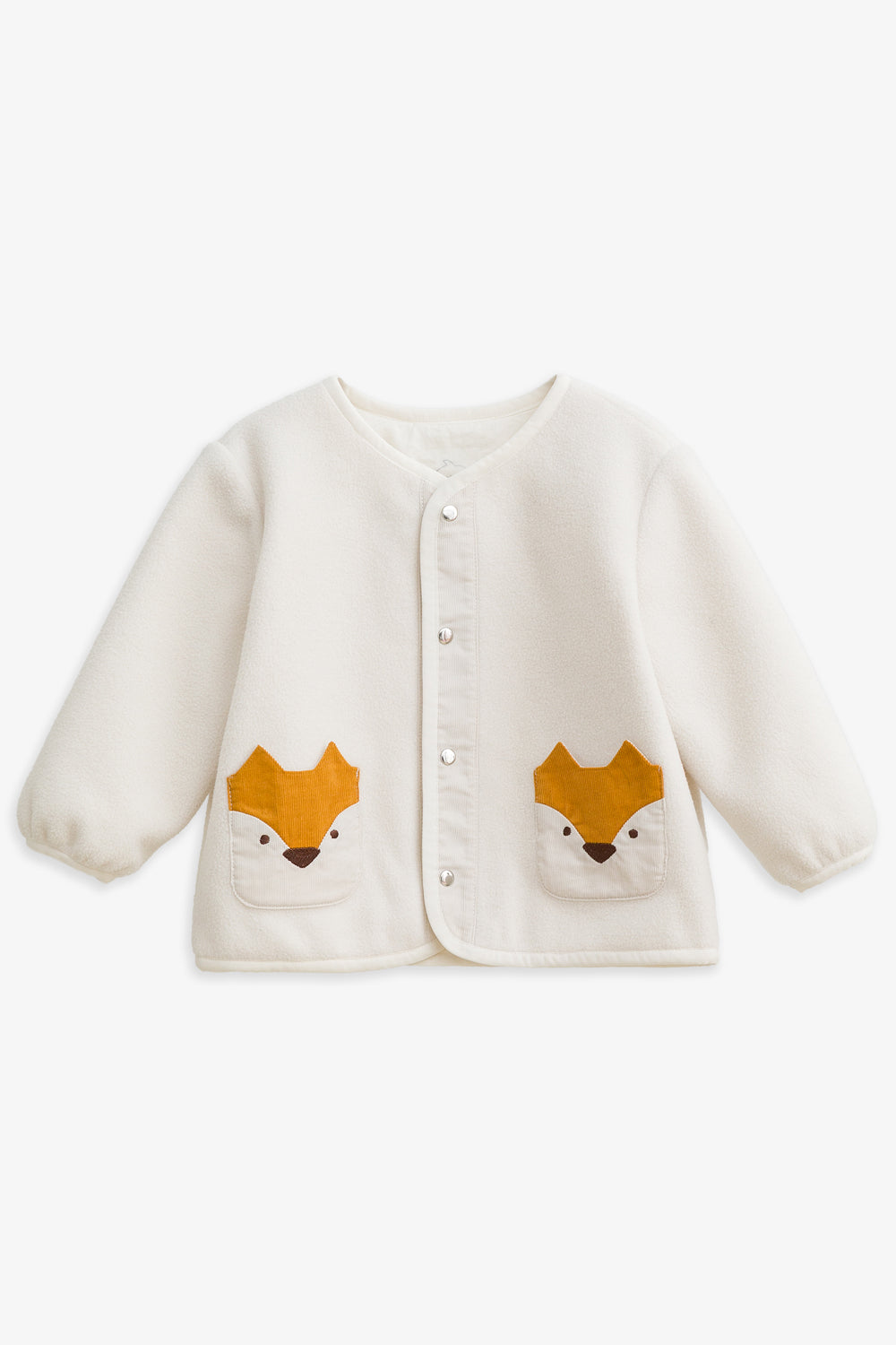 Luxury | 幼兒 Little Fox Wanderer 無領壓扣狐狸口袋長袖外套