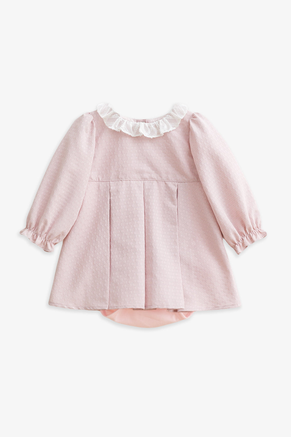 Luxury | 幼兒 Rosalie 蝴蝶結織紋荷葉領活摺包屁衣洋裝
