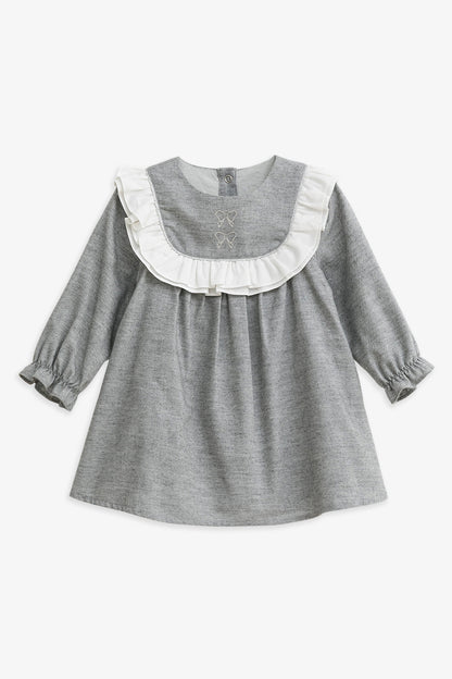 Main | 幼兒 Little Wishes 荷葉領金蔥蝴蝶結刺繡有機棉長袖洋裝