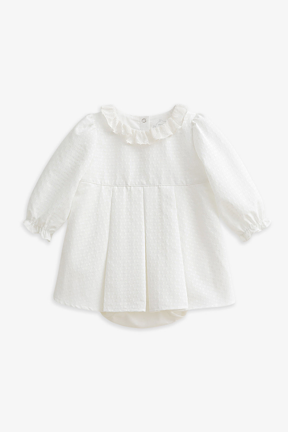 Luxury | 幼兒 Rosalie 蝴蝶結織紋荷葉領活摺包屁衣洋裝