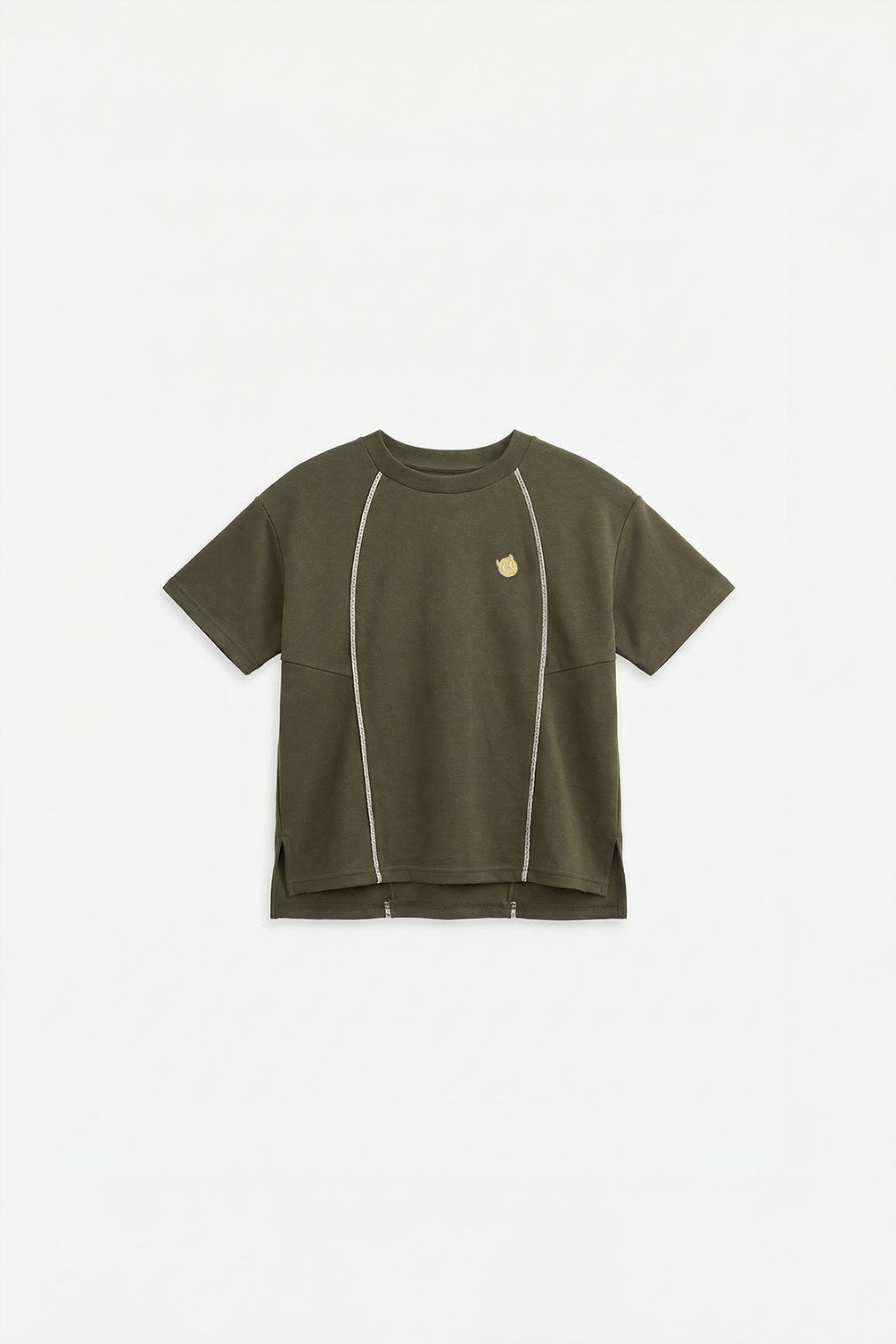 【預購】Main | 男童 Clean Cut 立體線條設計 小精靈 Logo運動風T-shirt 上衣 | 100% 有機棉