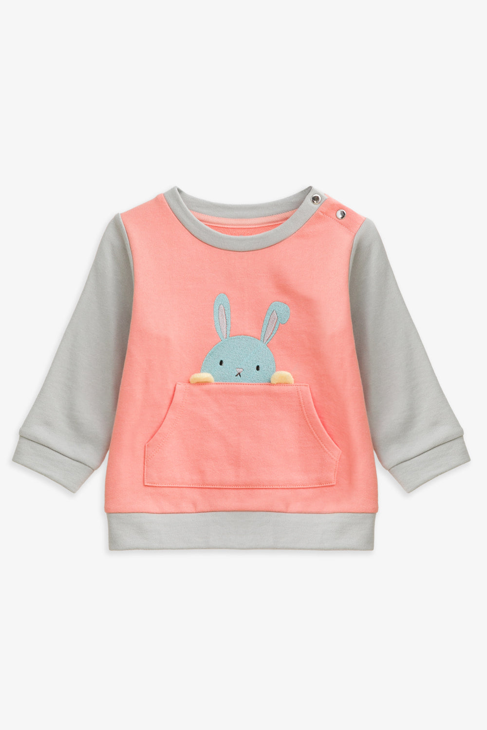 Main | 幼兒 Peek-A-Boo 兔子刺繡大口袋肩開扣長袖上衣