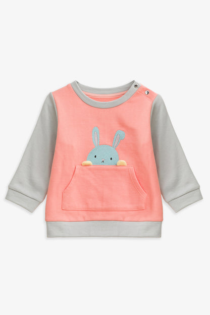 Main | 幼兒 Peek-A-Boo 兔子刺繡大口袋肩開扣長袖上衣