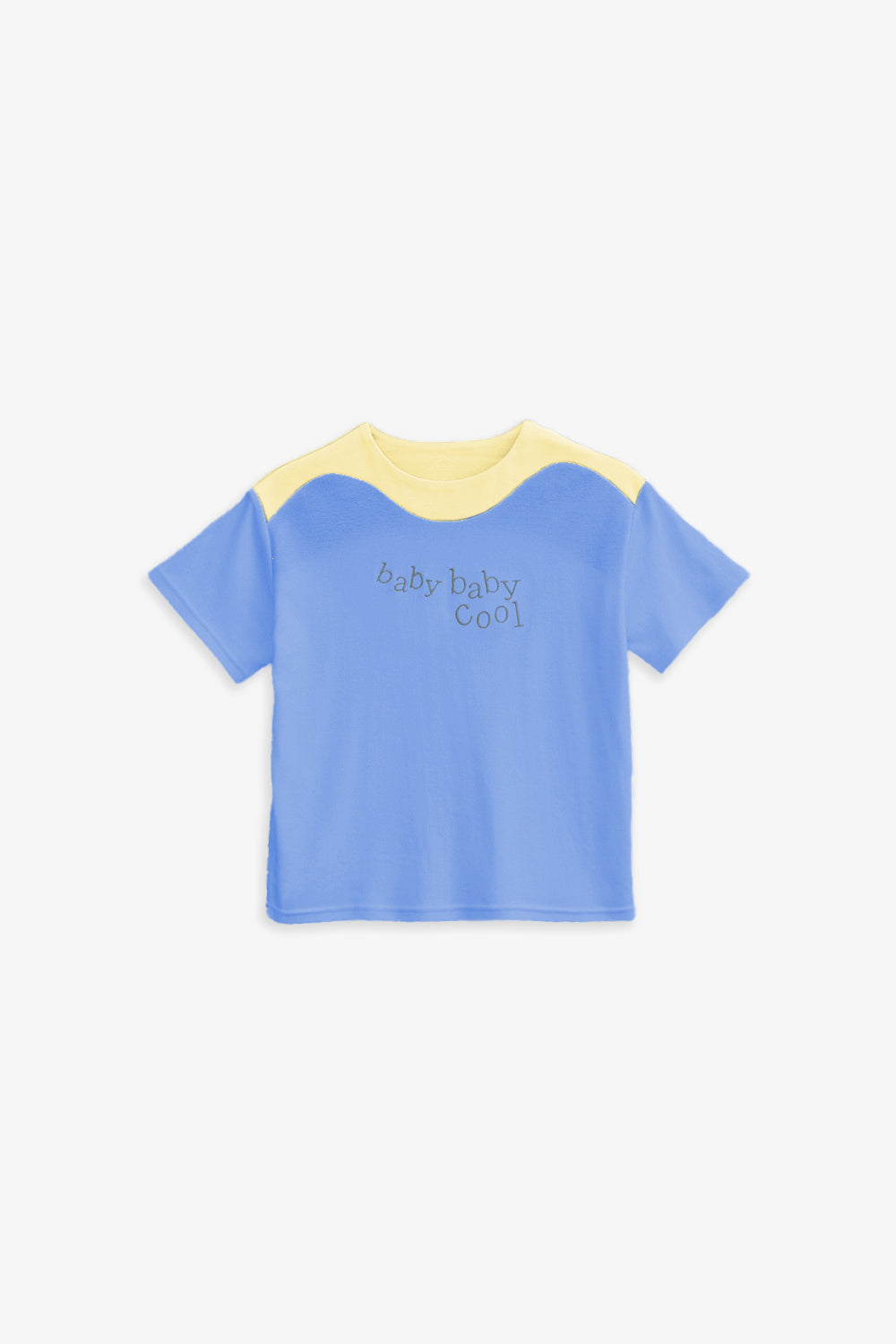 【預購】Main | 男童 Modern 拼接LOGO刺繡 立體剪裁T-shirt 上衣 | 100％有機棉