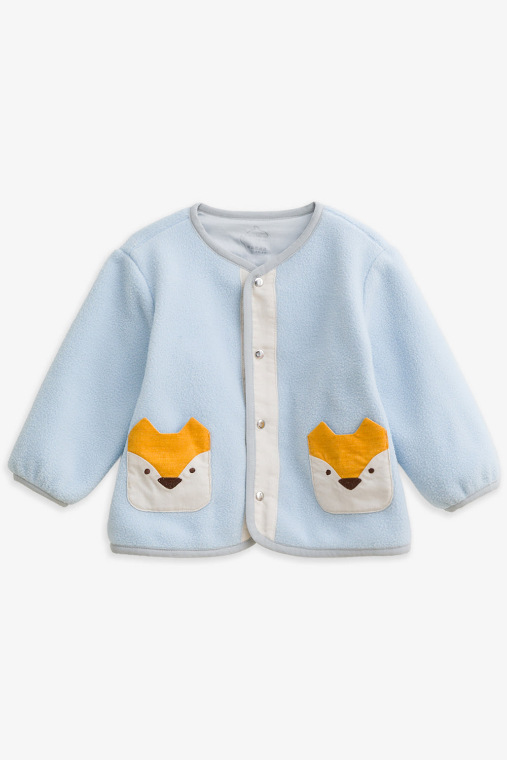 Luxury | 幼兒 Little Fox Wanderer 無領壓扣狐狸口袋長袖外套