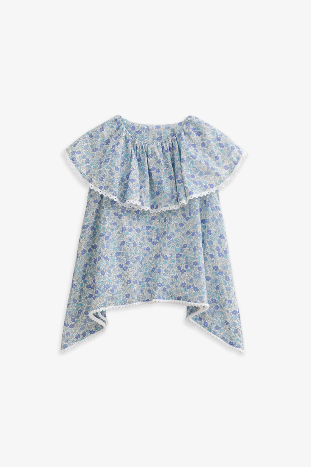 Luxury | 女童 Warm Garden 清新碎花披肩傘擺上衣