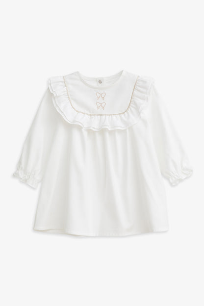 Main | 幼兒 Little Wishes 荷葉領金蔥蝴蝶結刺繡有機棉長袖洋裝