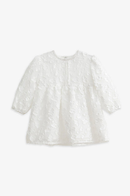 Luxury | 幼兒 Daisy Cloud 立體雲朵紋理蓬鬆長袖洋裝