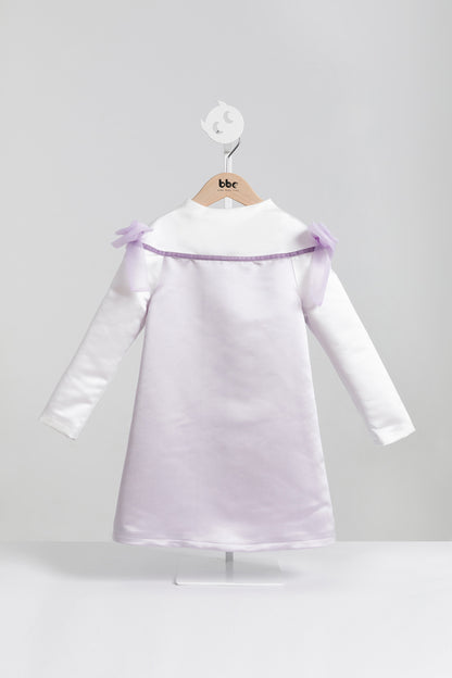 【訂製款】Luxury | 女童 訂製-Gala Bows蝴蝶結洋裝 | 長袖蝴蝶結 織帶 小立領