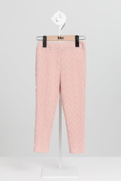 Luxury | 女童 Snow Puff內搭褲 | 細摺 紋理面料