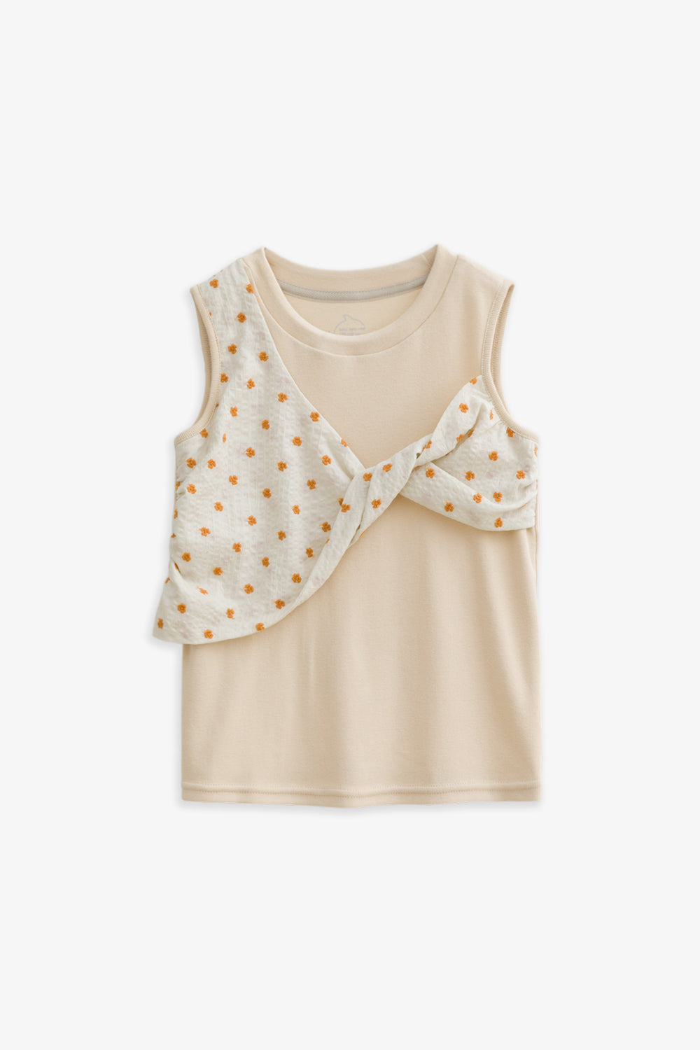【預購】Luxury | 女童 Mini Fleur 立體扭結造型背心上衣