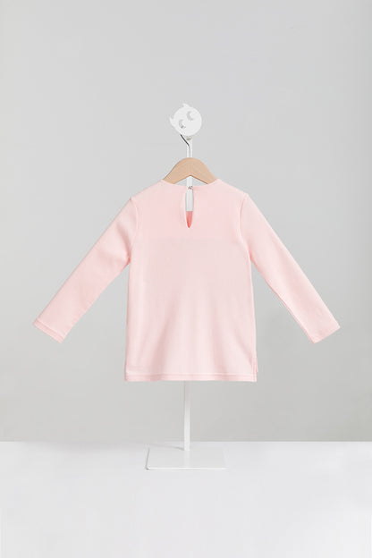 【預購】Main | 女童 Aurora毛呢蝴蝶上衣 | 長袖蝴蝶結 立體剪裁 毛呢拼接 | 100%有機棉