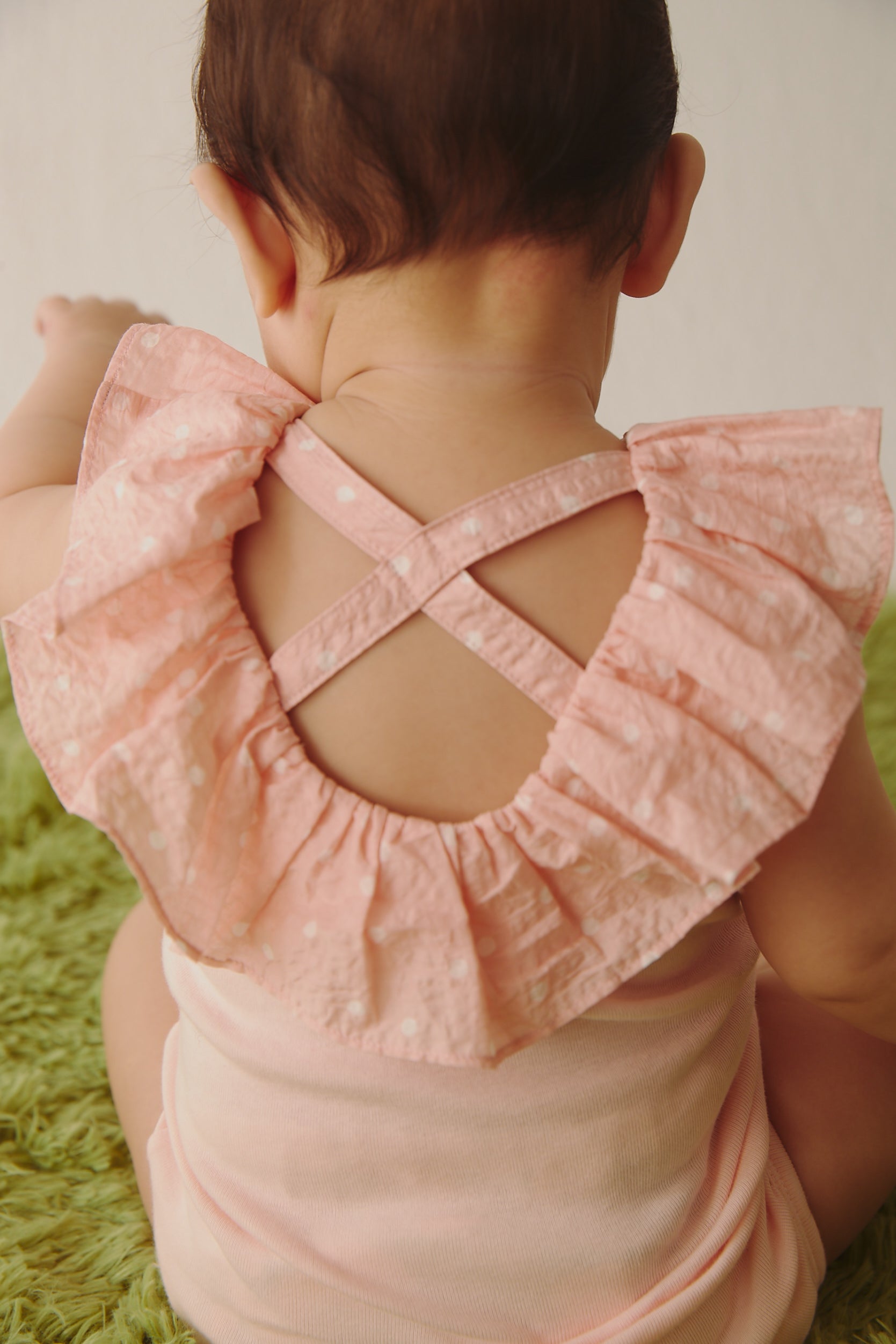 Main | Toddler Wave Series - Backless Lotus Leaf Bodysuit | Lotus Leaf Splicing | 100% Organic Cotton