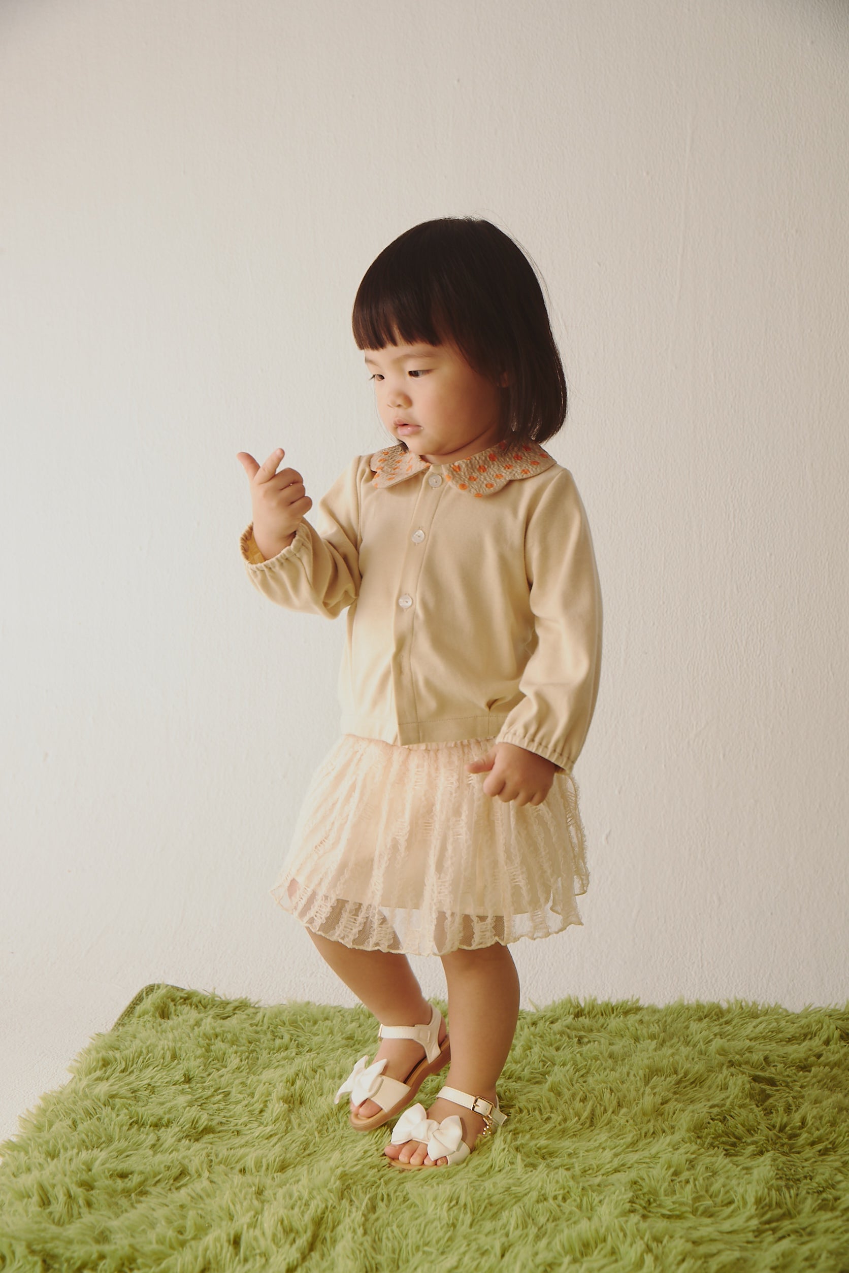 Main | 幼兒 經典蝴蝶領小外套 | 長袖格紋 抽皺 拼接 | 100% 有機棉