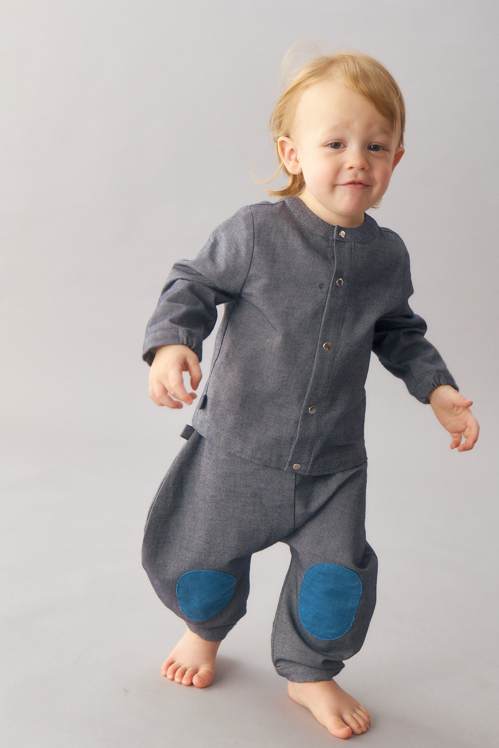 Main | Toddler Organic Cotton Denim Patchwork | Stitching | 100% Organic Cotton