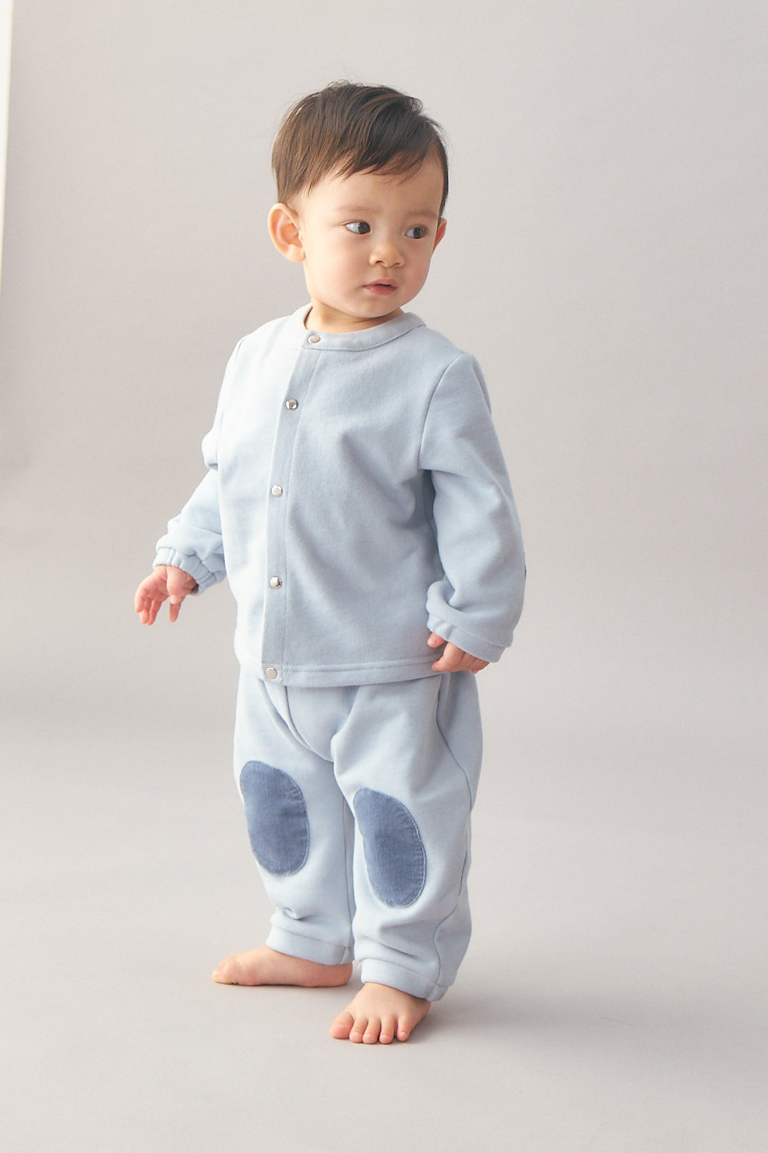 Main | Toddler Organic Cotton Denim Patch Top | Two-Way | 100% Organic Cotton