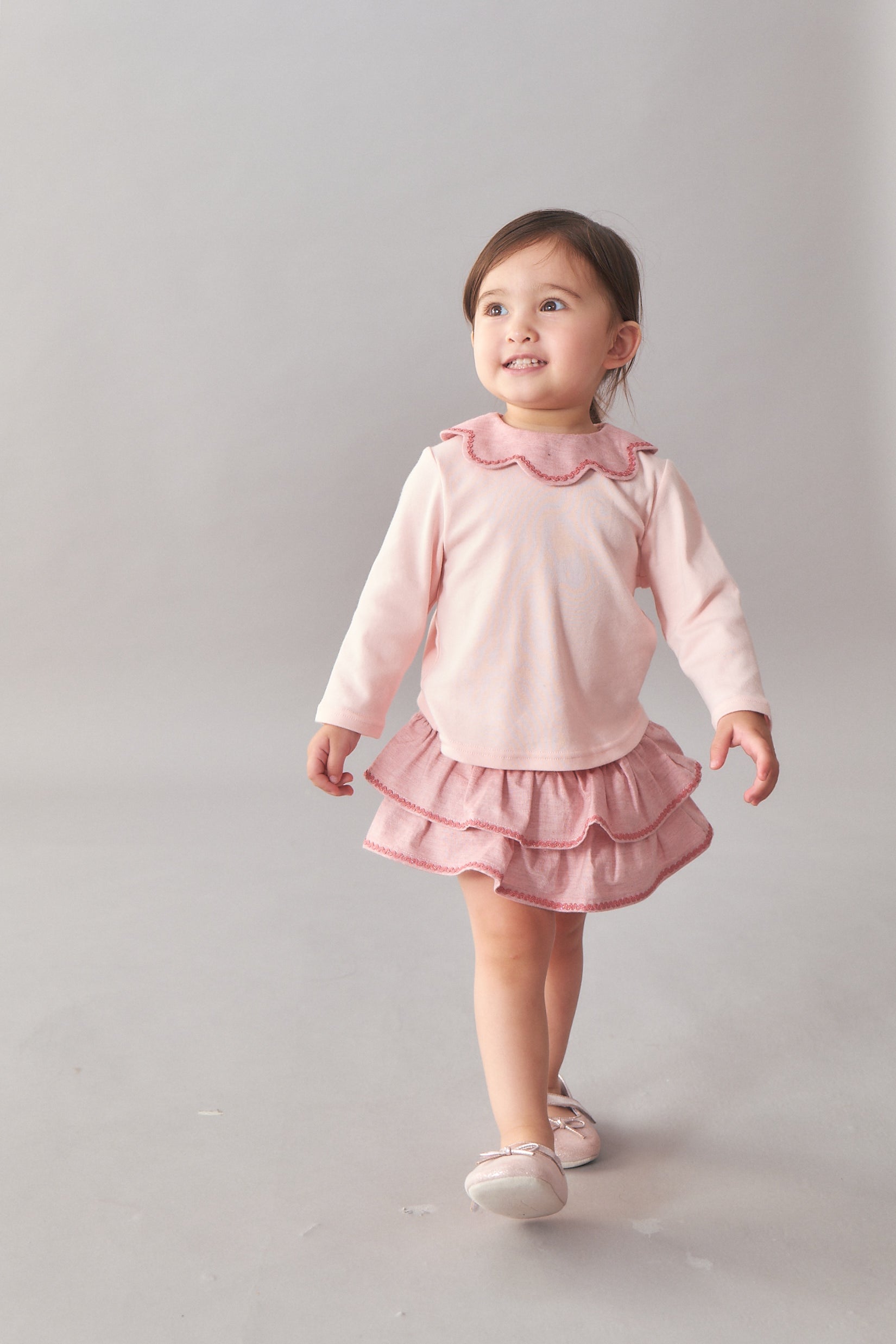 Main | Toddler Pearl Petal Collar Top | Petals | 100% organic cotton