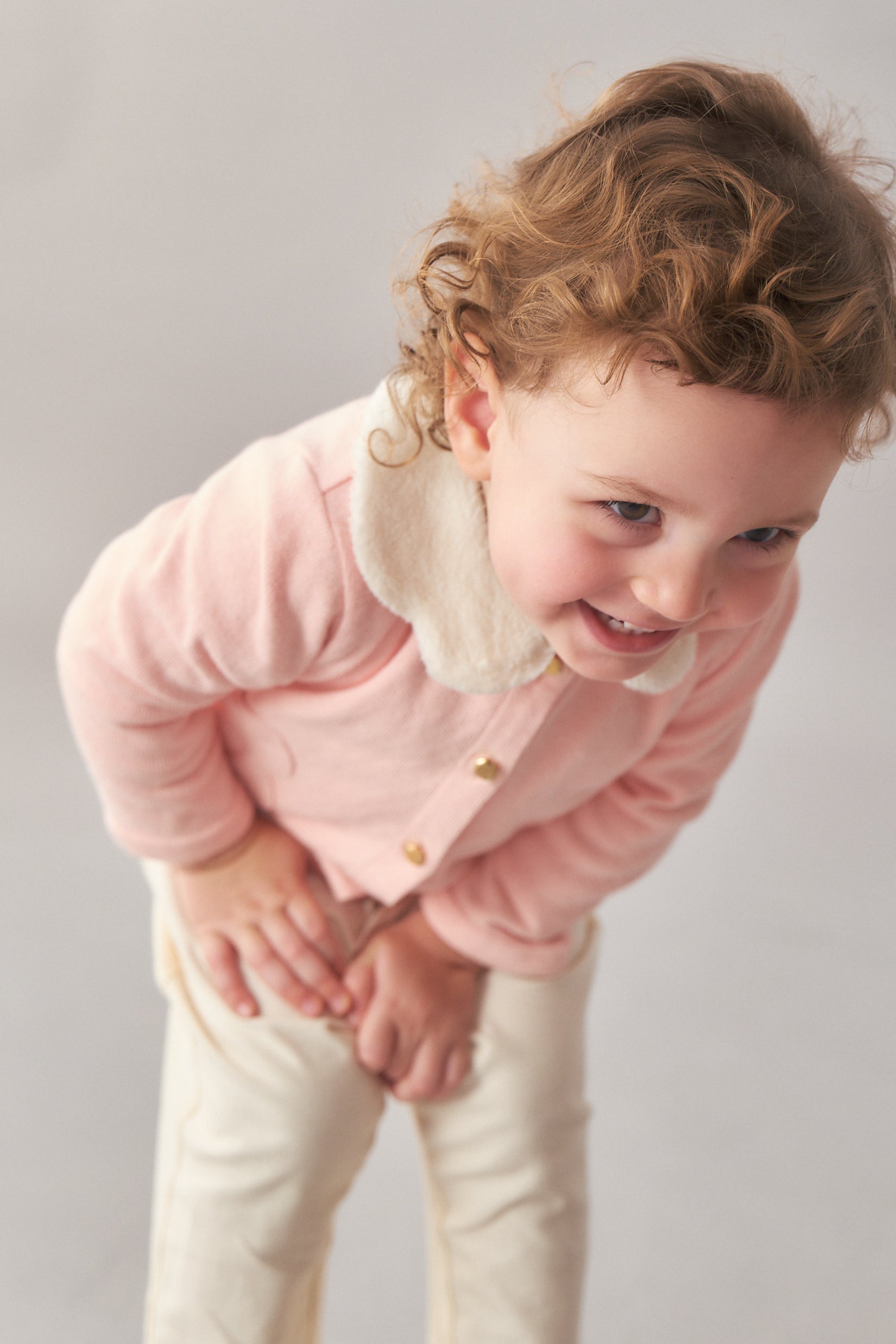 Main | Toddler knitted jacket with floral pockets | Butterfly collar | 100% organic cotton