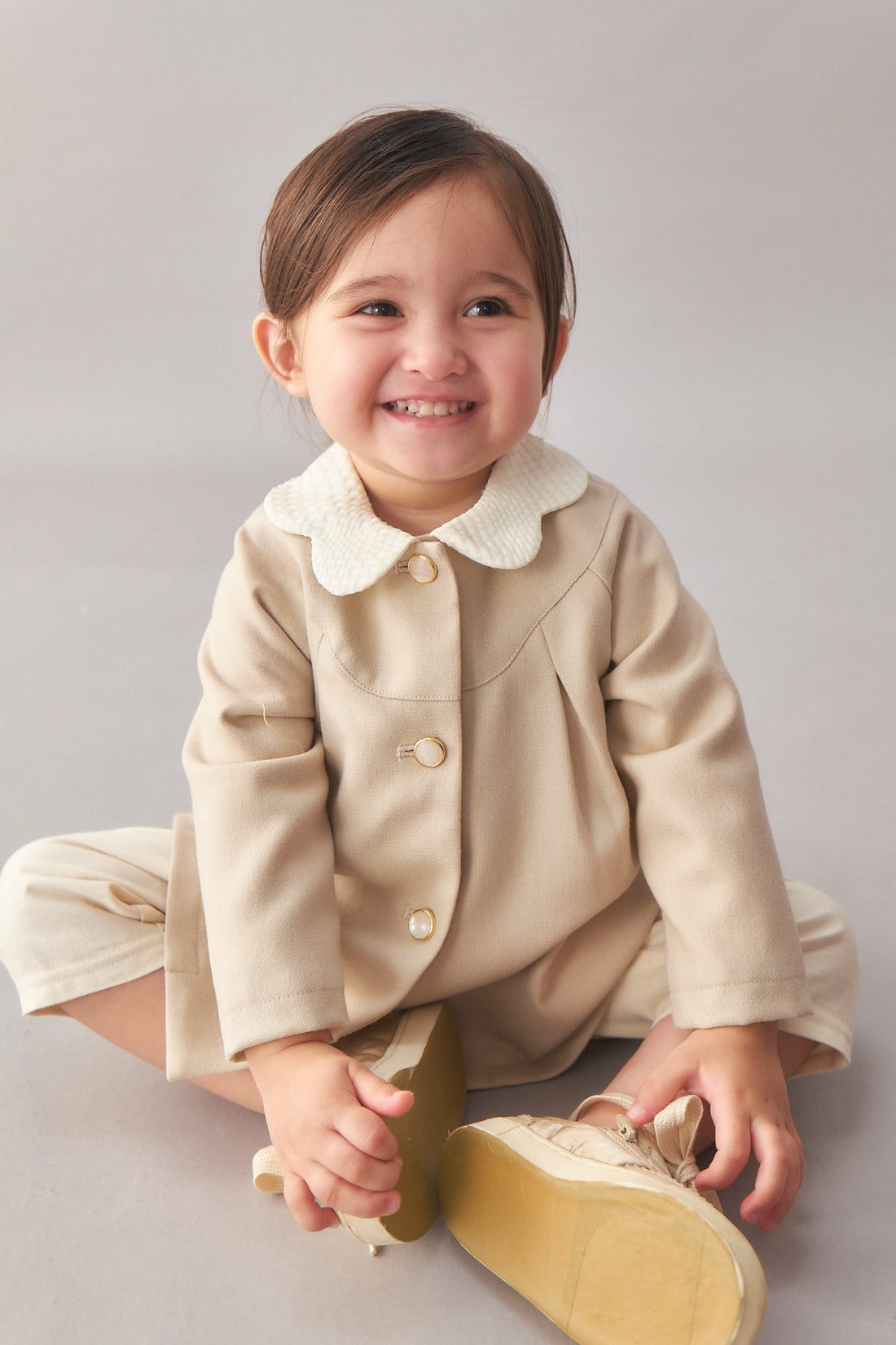Luxury | Toddler Cloud Fleece Jacket | Butterfly Collar