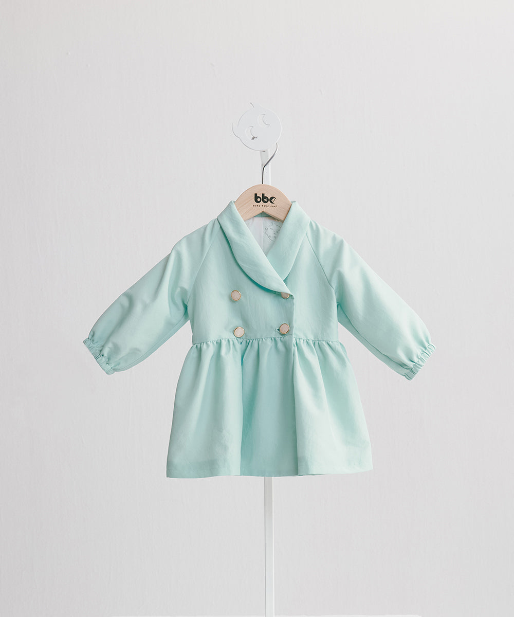 Luxury | Toddler crescent collar trench coat | Small lapel