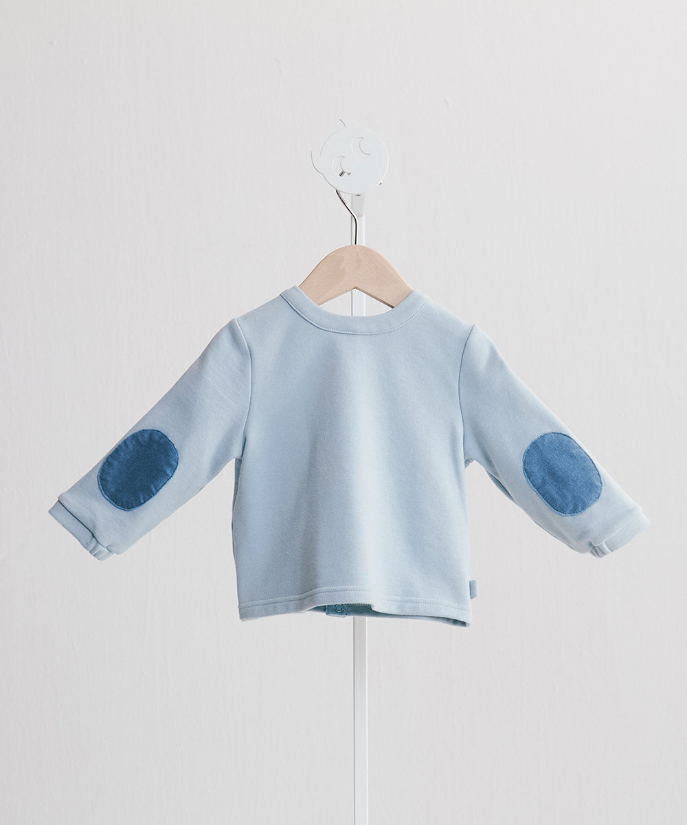 Main | Toddler Organic Cotton Denim Patch Top | Two-Way | 100% Organic Cotton