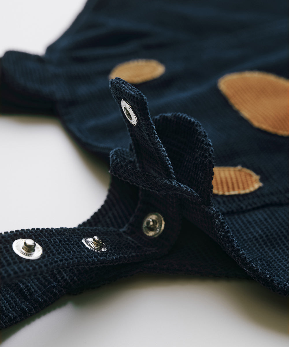 Luxury | Toddler Happy Face Bear Corduroy Jumpsuit | Animal Face