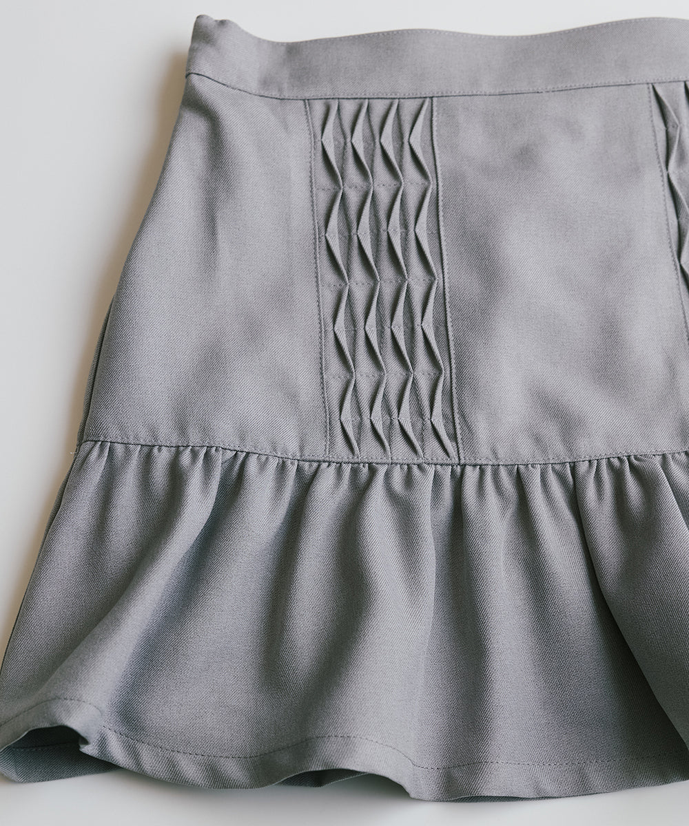 Luxury | Girls Pinduck Academy Skirt | Accordion Fold