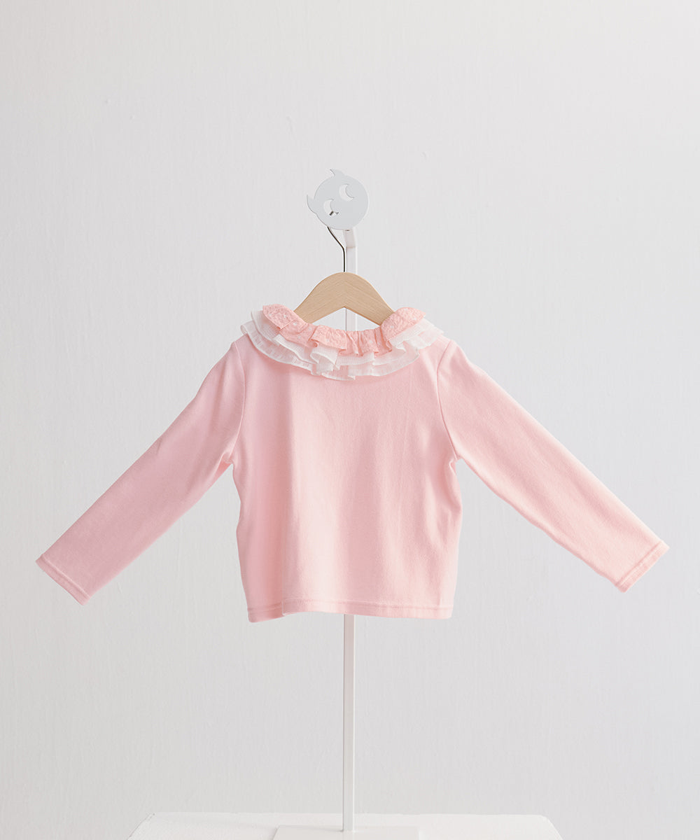 Luxury | Girls Camellia Collar Jacket | Loose Folds
