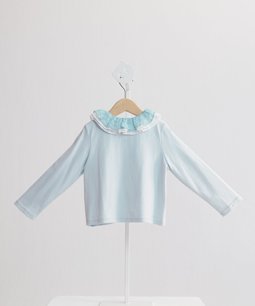 Luxury | Girls Camellia Collar Jacket | Loose Folds