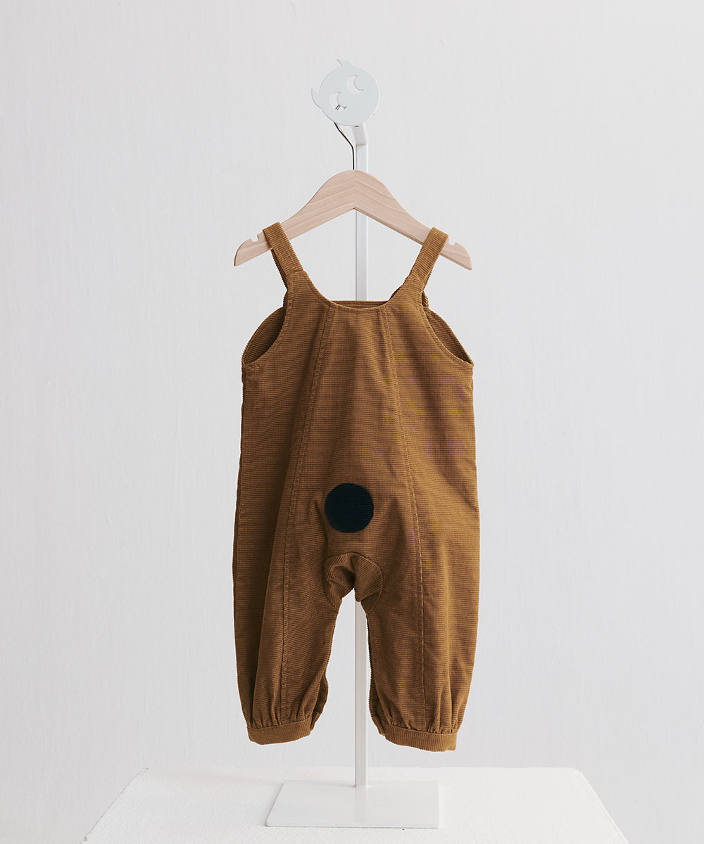 Luxury | Toddler Happy Face Bear Corduroy Jumpsuit | Animal Face