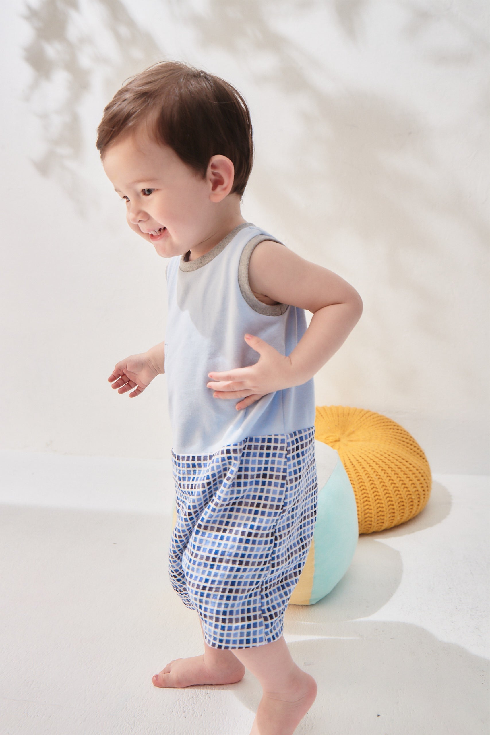 Main | 幼兒 潮花園復古無袖連身兔裝 | 拼接 口袋設計 格紋 | 100% 有機棉