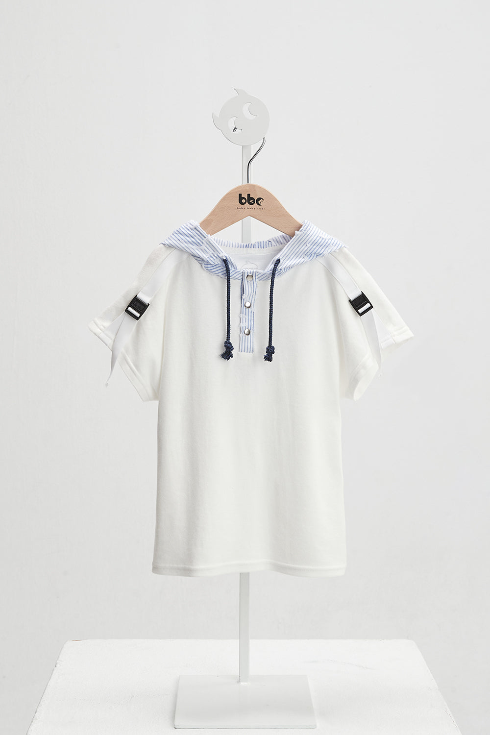 Main | 男童 潮流運動連帽造型開襟T-shirt | 連帽設計 運動風 織帶 | 100% 有機棉