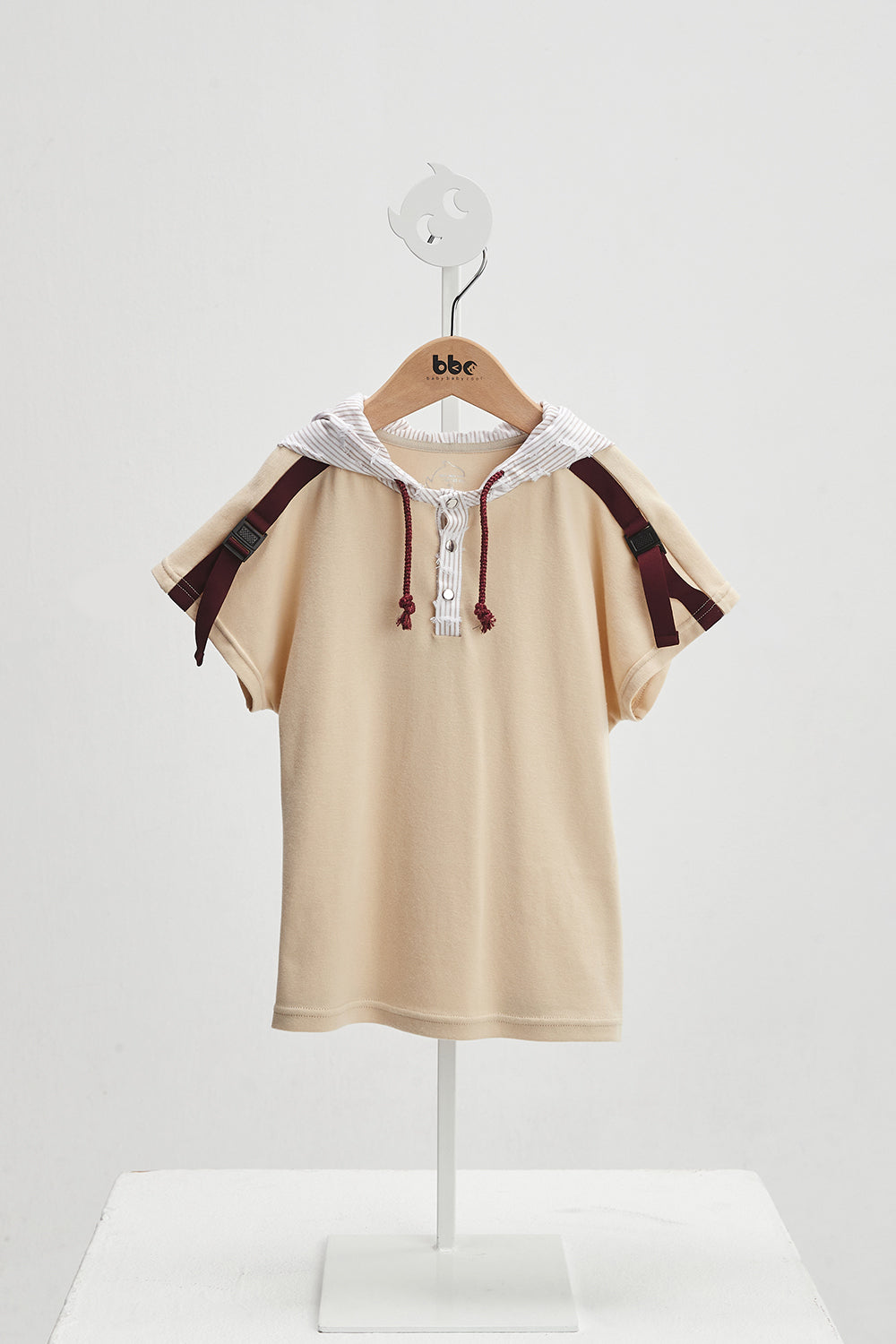 Main | 男童 潮流運動連帽造型開襟T-shirt | 連帽設計 運動風 織帶 | 100% 有機棉