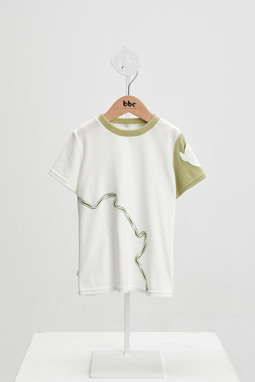 Main | 男童 bbc 小精靈派對圓領T-shirt | 刺繡 小精靈 Logo 拼接 | 100% 有機棉