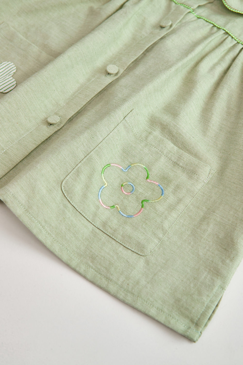 Main | 女童 Floral 花漾刺繡五分袖襯衫 | 刺繡 花朵 鑲邊 | 100% 有機棉