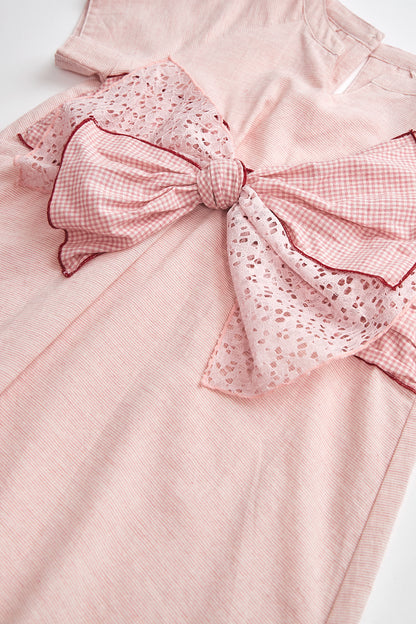 draped cut bow shirt dress