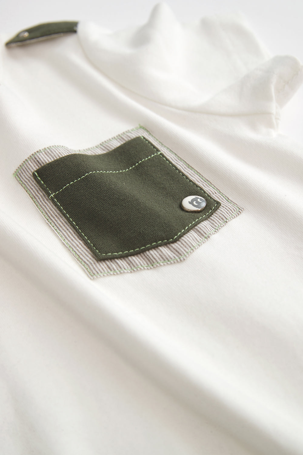 Main | 男童 軍裝口袋 T-shirt | 拼接 口袋設計 小圓領 | 100% 有機棉