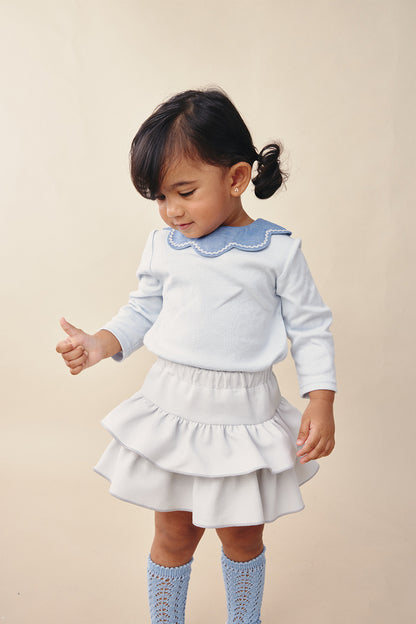 Main | 幼兒 珍珠花瓣領上衣 | 長袖花瓣領   | 100%有機棉