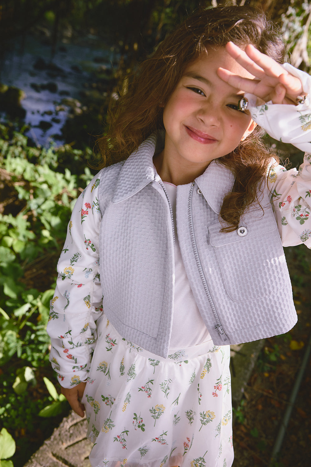 【訂製款】Luxury | 女童 時尚抽繩短版小外套 | 長袖拼接 抽皺 袖型設計