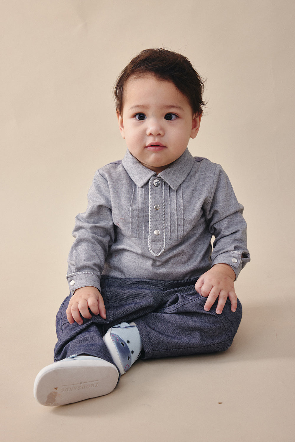 Main | 幼兒 Monsieur小紳士包屁衣 | 長袖細摺 拼接 | 100% 有機棉