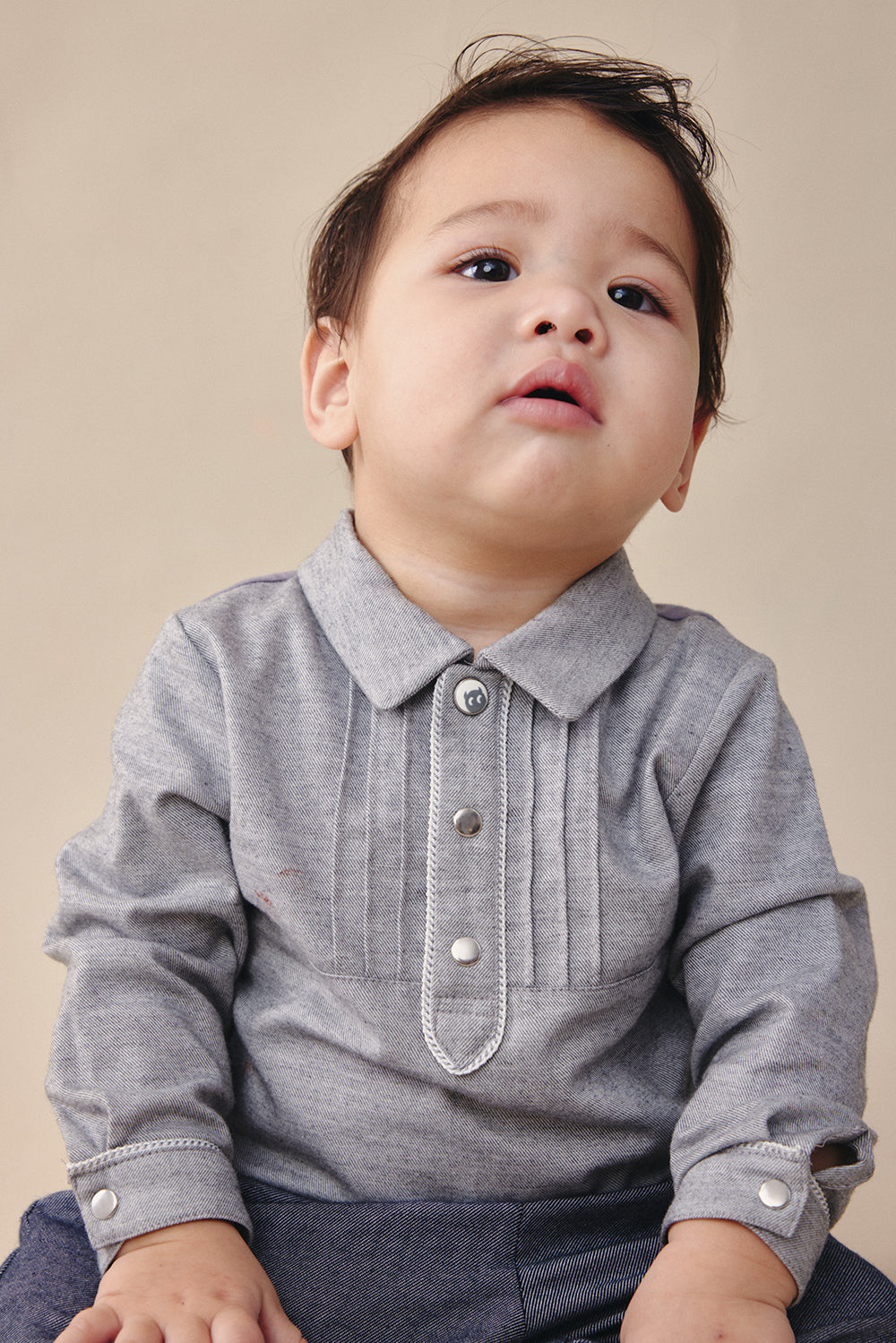 Main | 幼兒 Monsieur小紳士包屁衣 | 長袖細摺 拼接 | 100% 有機棉