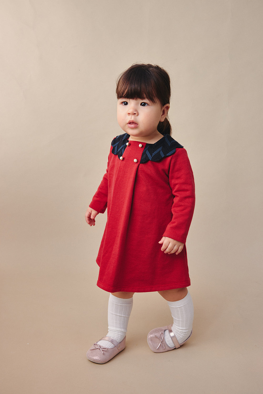 Main | 幼兒 Lila花瓣領包屁洋裝 | 長袖荷葉 花瓣領 拼接 | 100% 有機棉