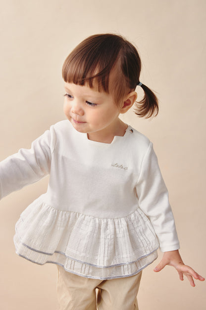 Main | 幼兒 Moon Petals荷葉裙上衣 | 長袖階梯領 荷葉 拼接 | 100%有機棉